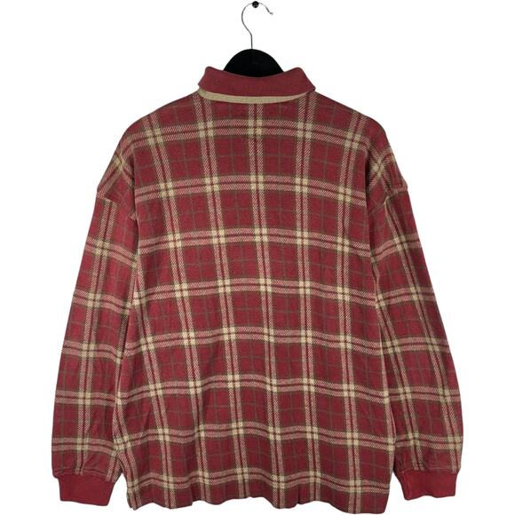 Tommy Hilfiger Quarter Button Plaid Sweatshirt - Picture 4 of 6